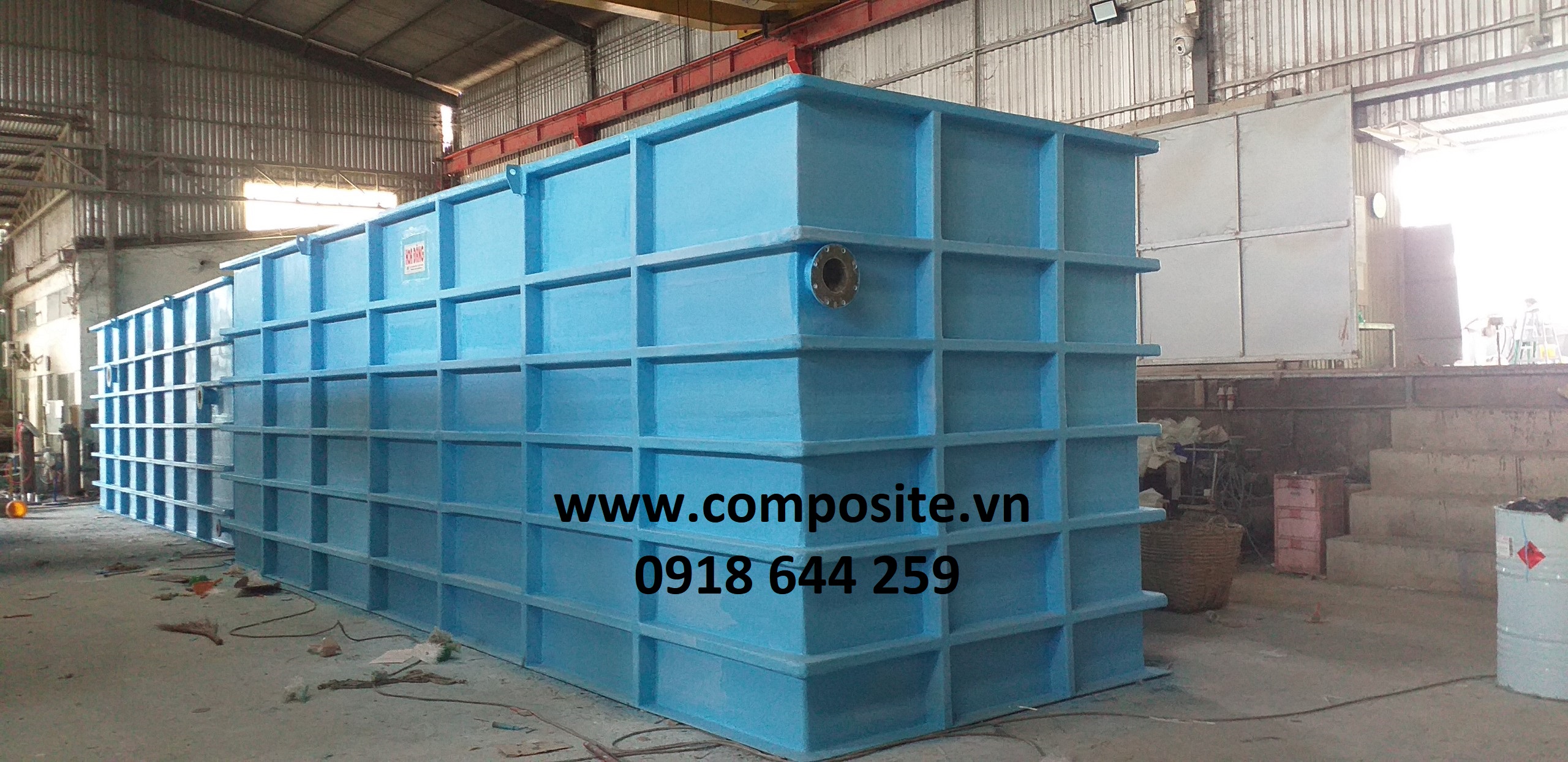 Bồn xử lý nước vuông 70m3